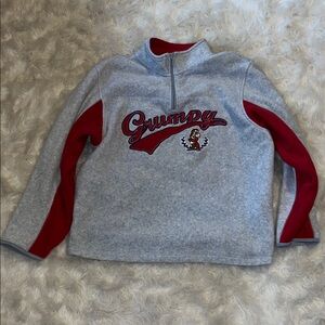 Disney Gray and Red Grumpy Half-Zip Pullover Jacket